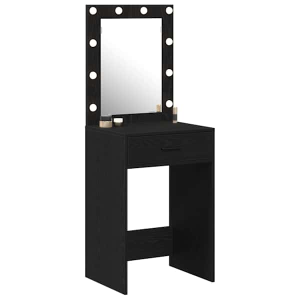 Riietumislaud Must tamm 50 × 41 × 135 cm Tehispuit