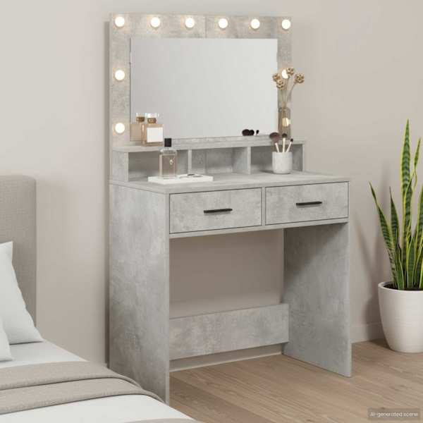 Riietumislaud Betoonhall 79 × 41 × 135 cm Tehispuit