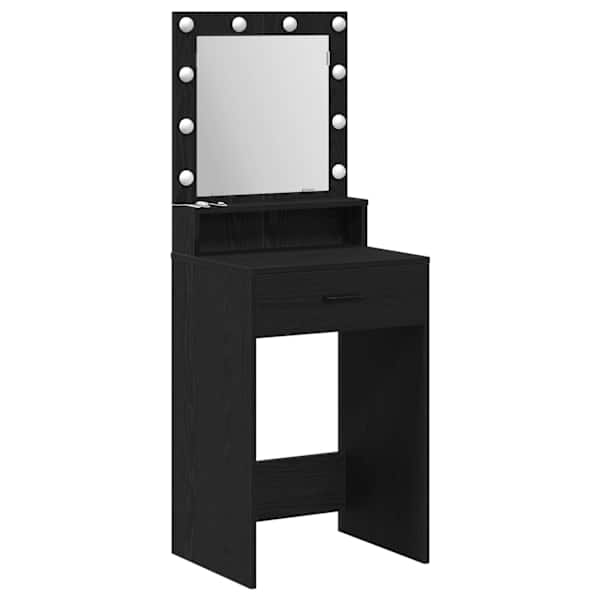 Riietumislaud Must tamm 50 × 41 × 135 cm Tehispuit