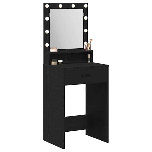 Riietumislaud Must tamm 50 × 41 × 135 cm Tehispuit