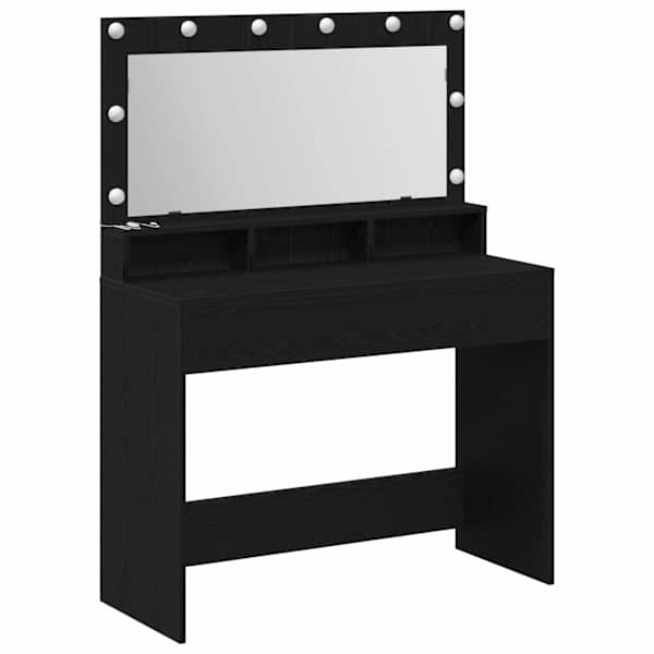 Riietumislaud Must tamm 100 × 41 × 135 cm Tehispuit