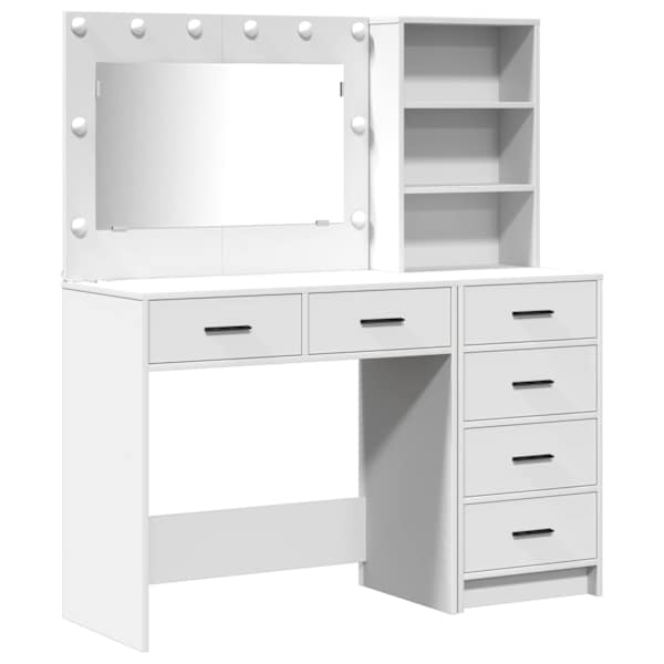 Riietumislaud 2 tk Valge 78.5 × 41 × 135 cm Tehispuit