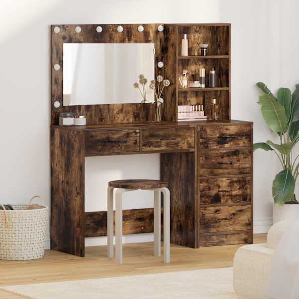 Riietumislaud 2 tk Pruun 78.5 × 41 × 135 cm Tehispuit