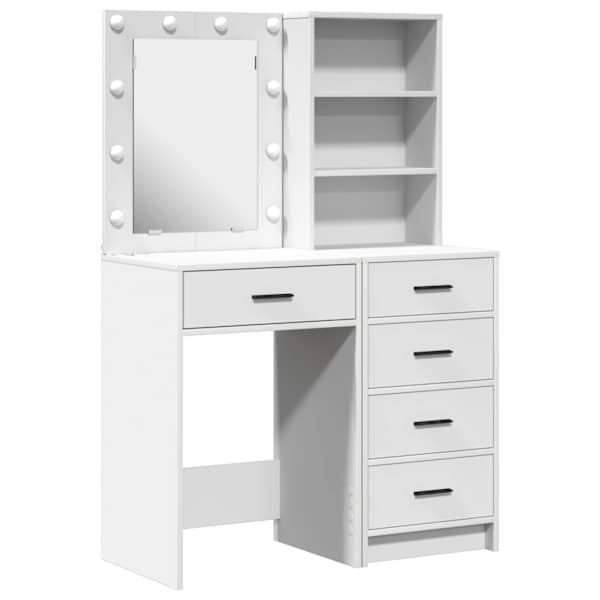 Riietumislaud 2 tk Valge 50 × 41 × 135 cm Tehispuit