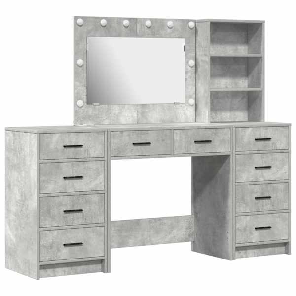 Riietumislaud 3 tk Betoonhall 78,5 × 41 × 135 cm Tehispuit