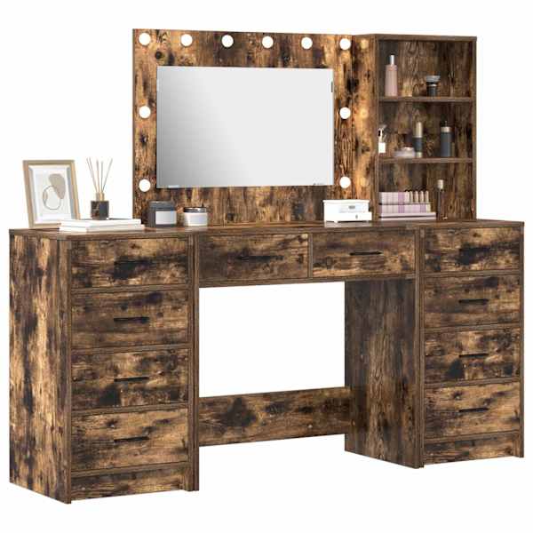 Riietumislaud 3 tk Suitsetatud tamm 78,5 × 41 × 135 cm