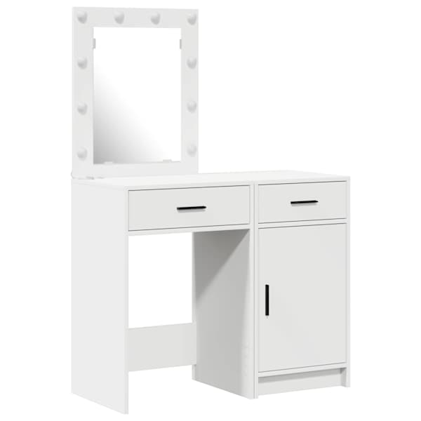 Riietumislaud 2 tk Valge 50 × 41 × 135 cm Tehispuit