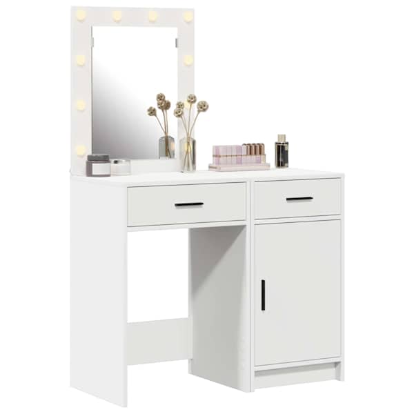Riietumislaud 2 tk Valge 50 × 41 × 135 cm Tehispuit