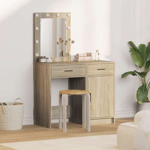 Riietumislaud 2 tk Pruun 50 × 41 × 135 cm Tehispuit