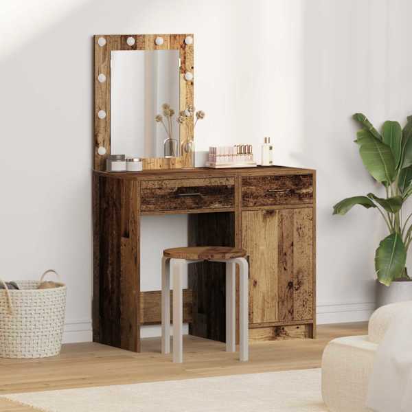 Riietumislaud 2 tk Pruun 50 × 41 × 135 cm Tehispuit