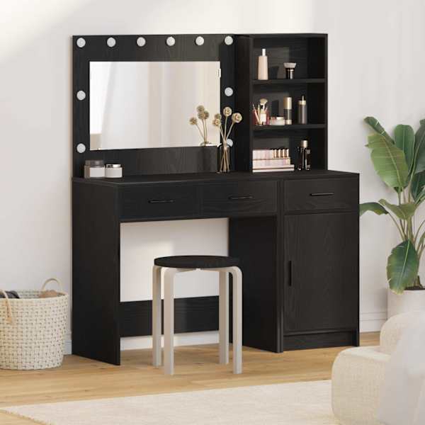 Riietumislaud 2 tk Must 78,5 × 41 × 135 cm Tehispuit