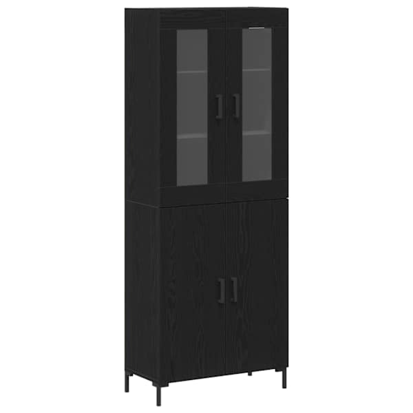Kõrgushein 2 tk Must tamm 69,5 × 34 × 180 cm Tehispuit