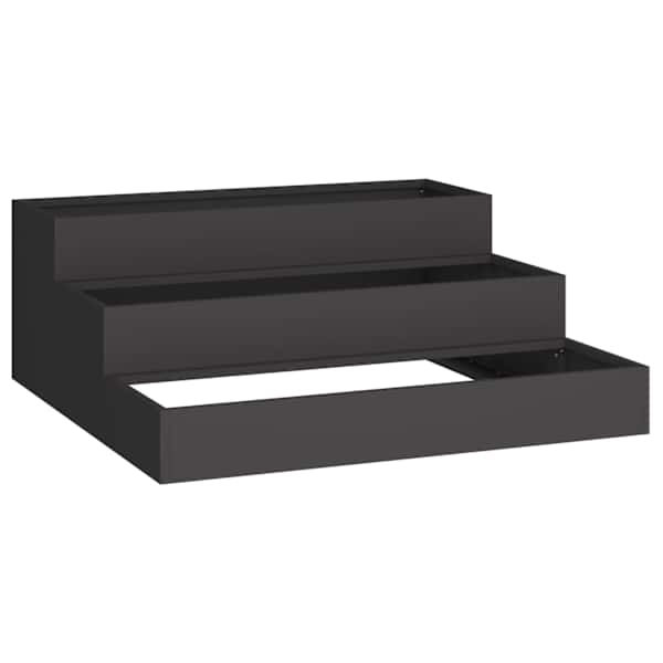 Taimekast 90 × 90 × 35 cm, teras – must