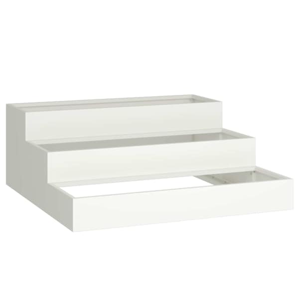 Taimekast 90 × 90 × 35 cm, teras – valge