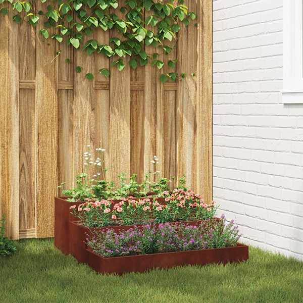 Taimekast 90 × 90 × 35 cm, teras – roostekarva