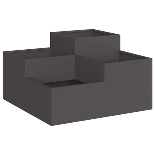 Taimekast 80 × 80 × 48 cm, teras – must