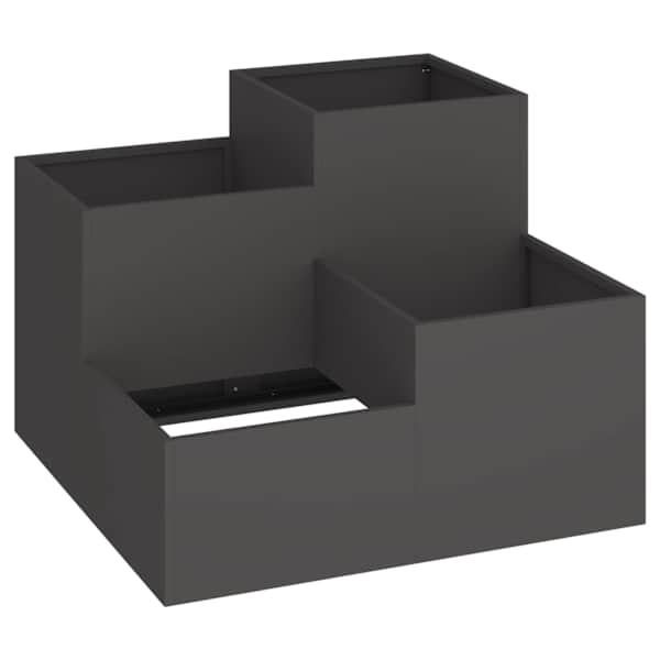 Taimekast 100 × 100 × 60 cm, teras – must