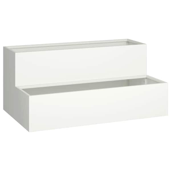 Taimekast 100 × 60 × 45 cm, teras – valge