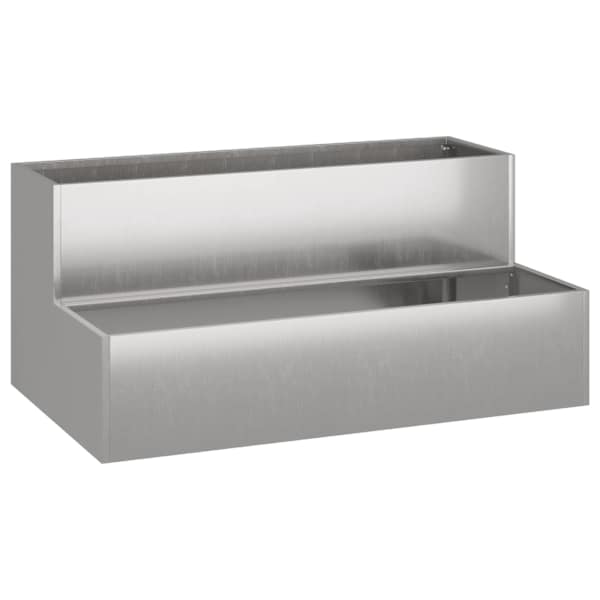 Taimekast 100 × 60 × 45 cm, roostevaba teras – hõbedane