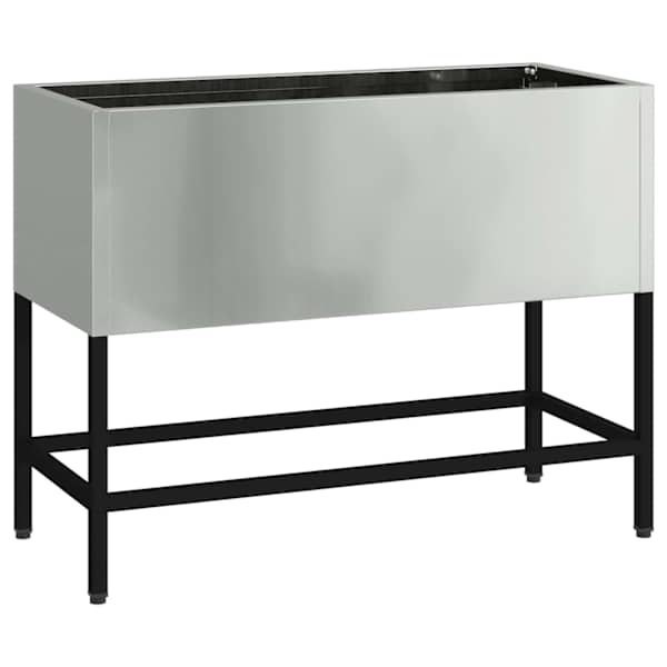 Peenrakast 60 × 26 × 45 cm, tsingitud teras – hõbedane
