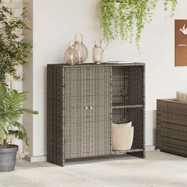 Hoiukapp riiuliga ladustamisega Hall 100 × 36 × 102 cm Rotang
