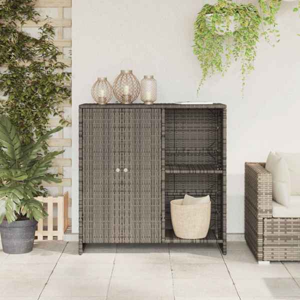 Hoiukapp riiuliga ladustamisega Hall 100 × 36 × 102 cm Rotang
