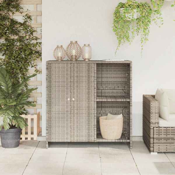 Hoiukapp riiuliga uksega Helehall 100 × 36 × 102 cm Rotang