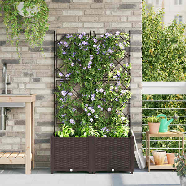 Taimekast 80 × 40 × 143 cm, PP – pruun – 2 tk