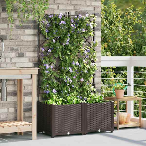 Taimekast 80 × 40 × 143 cm, PP – pruun – 2 tk