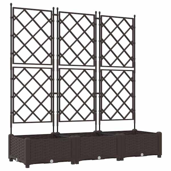 Taimekast 120 × 40 × 125,5 cm, PP – pruun – 3 tk