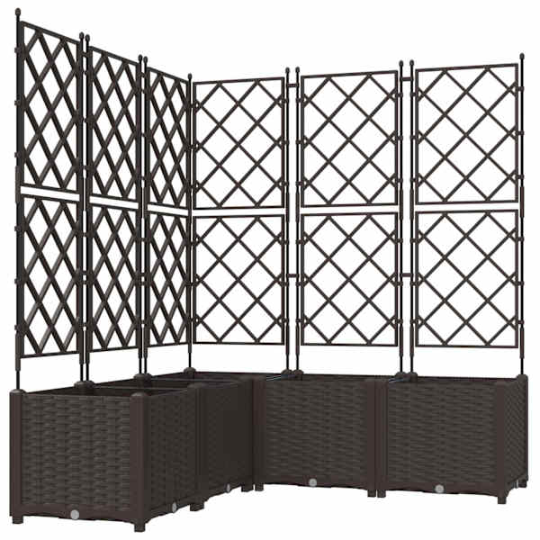 Taimekast 120 × 120 × 143 cm, PP – pruun – 5 tk