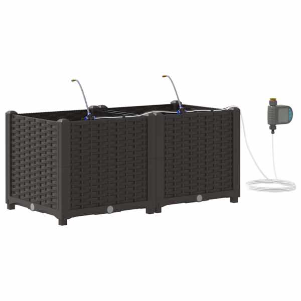 Taimekast 80 × 40 × 37,5 cm, PP – pruun – 2 tk