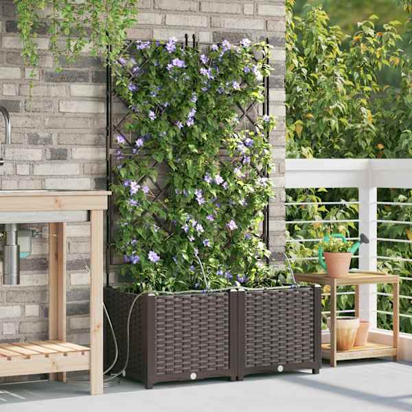 Taimekast 80 × 40 × 142 cm, PP – pruun – 2 tk