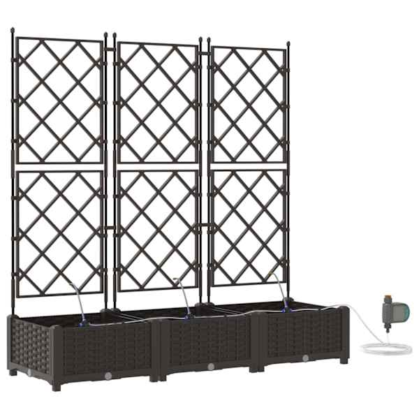 Taimekast 120 × 40 × 126 cm, PP – pruun – 3 tk