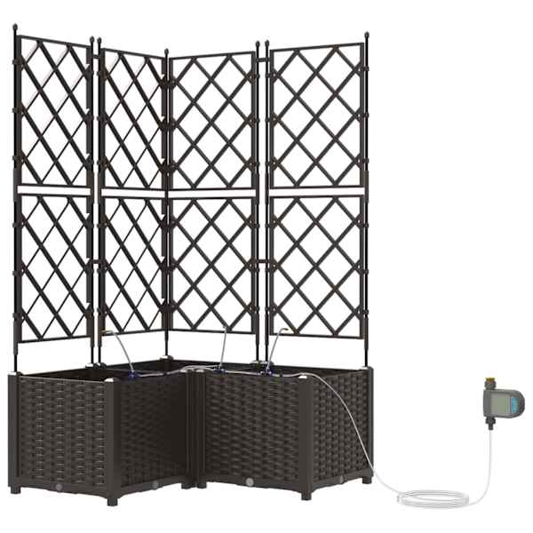 Taimekast 80 × 80 × 142 cm, PP – pruun – 3 tk