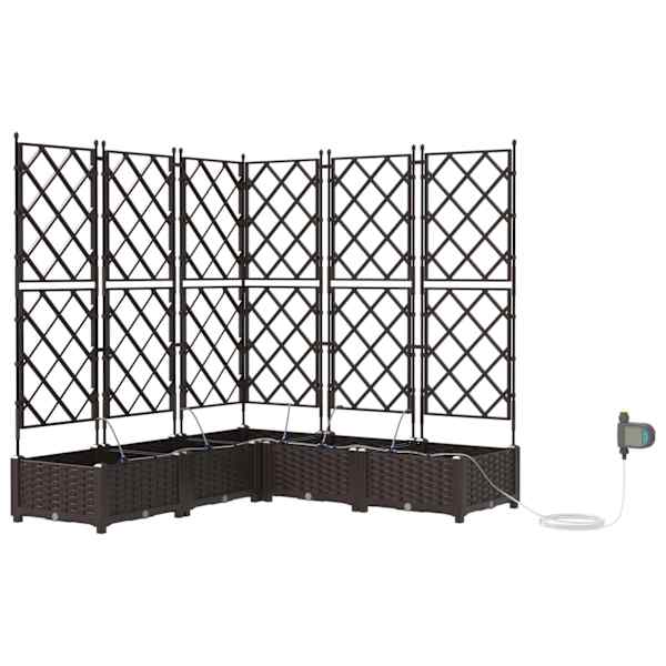 Taimekast 120 × 120 × 126 cm, PP – pruun – 5 tk