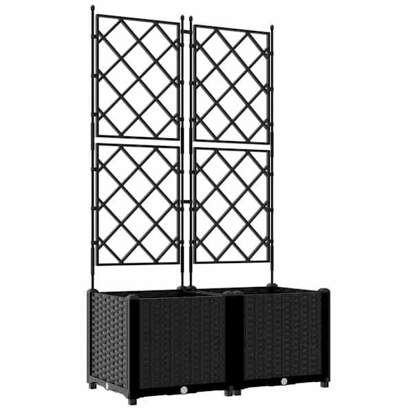 Taimekast 80 × 40 × 143 cm, PP – must – 2 tk