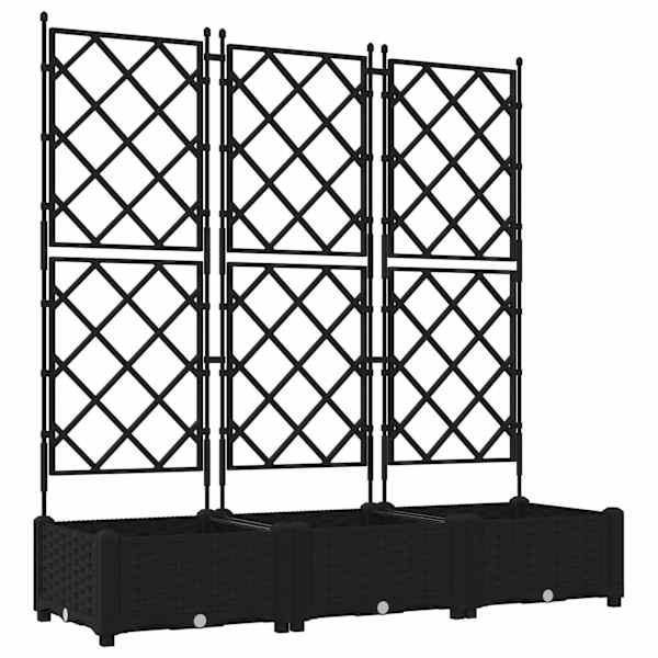 Taimekast 120 × 40 × 125,5 cm, PP – must – 3 tk