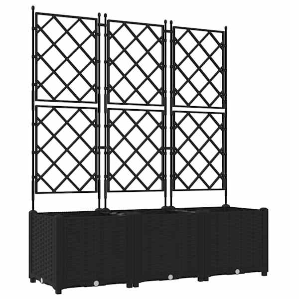 Taimekast 120 × 40 × 143 cm, PP – must – 3 tk