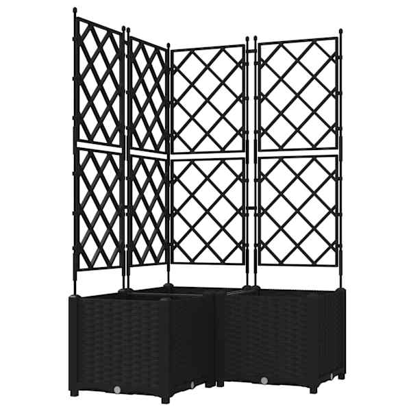 Taimekast 80 × 80 × 143 cm, PP – must – 3 tk