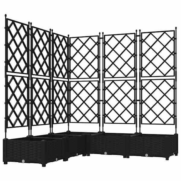 Taimekast 120 × 120 × 125,5 cm, PP – must – 5 tk