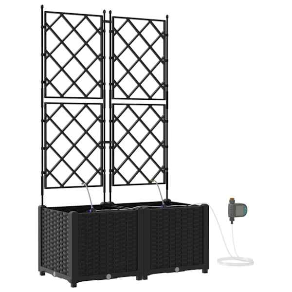 Taimekast 80 × 40 × 142 cm, PP – must – 2 tk