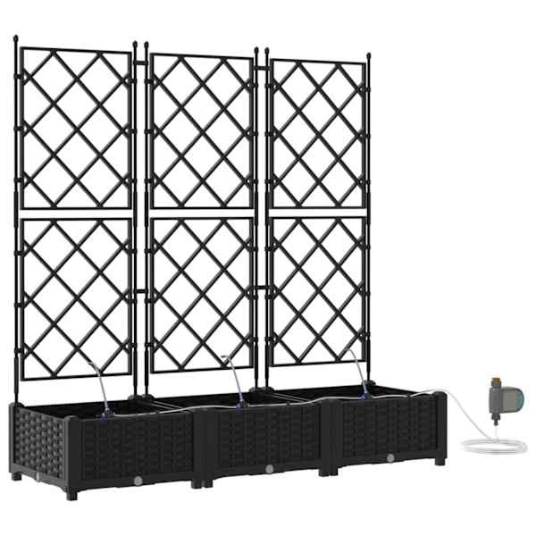 Taimekast 120 × 40 × 126 cm, PP – must – 3 tk