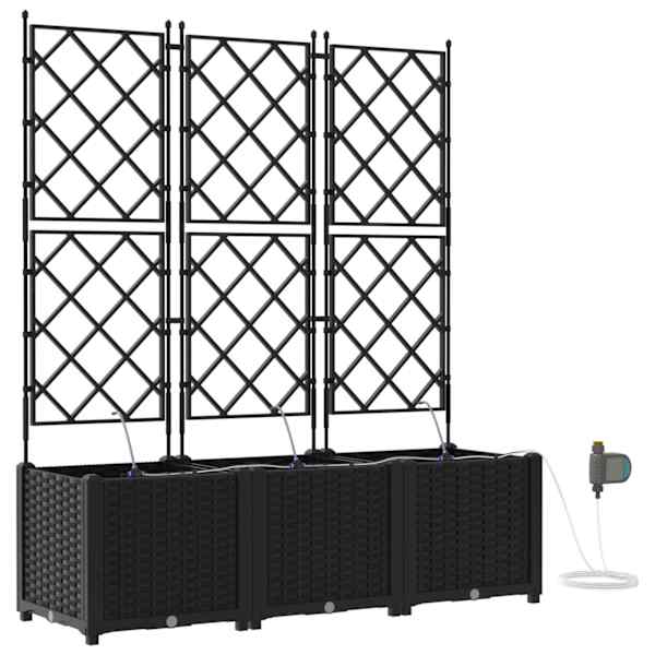 Taimekast 120 × 40 × 142 cm, PP – must – 3 tk