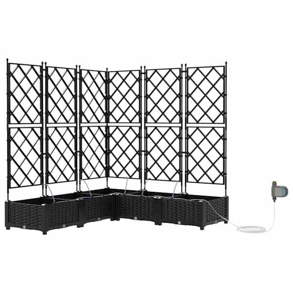 Taimekast 120 × 120 × 126 cm, PP – must – 5 tk