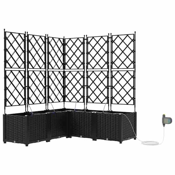 Taimekast 120 × 120 × 142 cm, PP – must – 5 tk