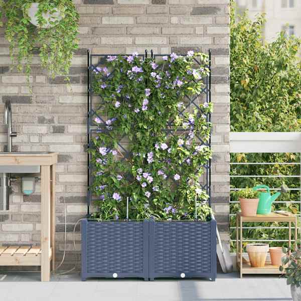 Taimekast 80 × 40 × 142 cm, PP – hall – 2 tk