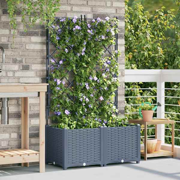 Taimekast 80 × 40 × 143 cm, PP – helehall – 2 tk