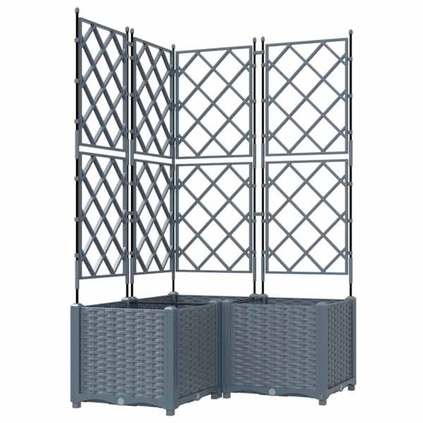 Taimekast 80 × 80 × 143 cm, PP – helehall – 3 tk