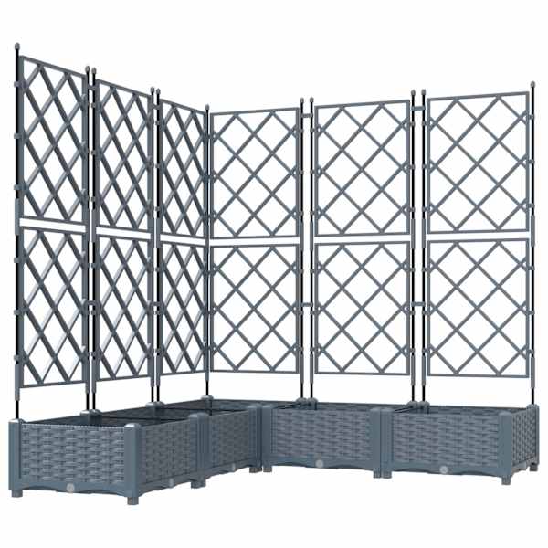 Taimekast 120 × 120 × 125,5 cm, PP – helehall – 5 tk